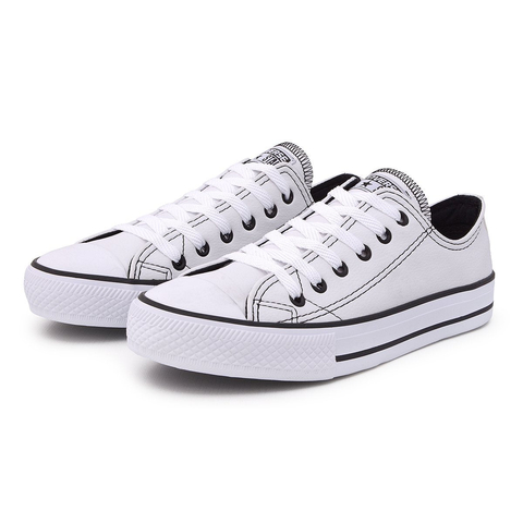 Tênis Converse All Star Preto Couro Sintetico Feminino e Masculino sola  baixa