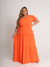 Vestido Longo Plus Size Mangas Elegante Festa - comprar online