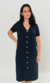 Vestido Chemise Com Botões Viscolycra Premium Carol Moraes - loja online
