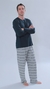 Pijama Masculino Longo Calça Listrada Augis - comprar online