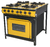 Fogão Industrial 4 Bocas com Forno Linha Bravo Amarelo Br4Bfam Venâncio - comprar online