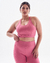 Top doble lycra alto impacto liso (rosa)