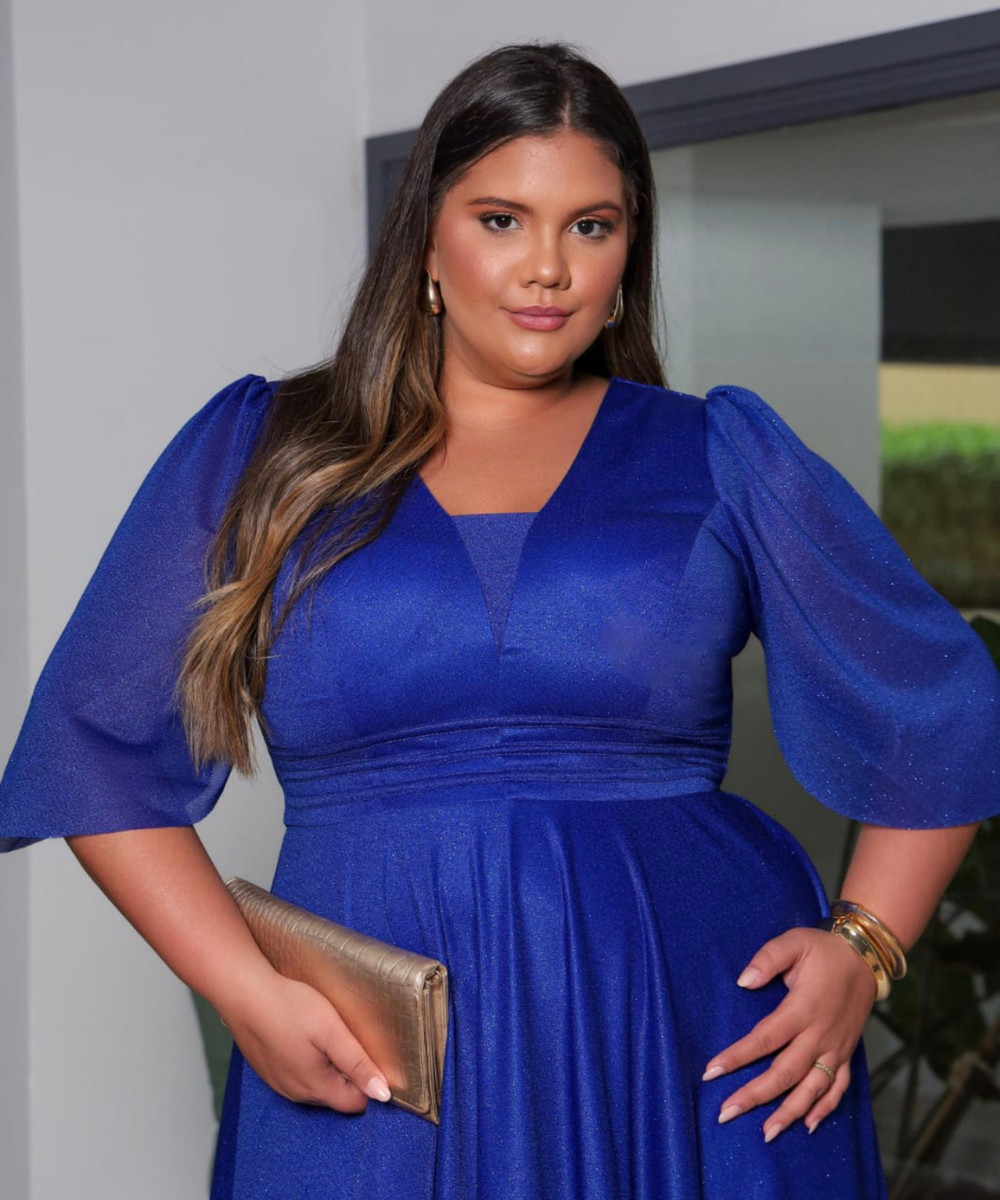 Vestido de hotsell voal plus size