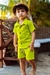 Conjunto Infantil Menino Verão Mauricinho Linha Premuim Verde Limão