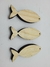 Trio de Peixes madeira de Pinus modelo 1 (9x3)