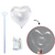 Set Globo Burbuja Cristal Corazon Led 45cm - x1 Unid