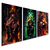 Kit 3 Quadros Decorativos Luffy Zoro e Nami Exclusvio