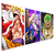 kit 3 Quadros Decorativos Luffy, Zoro e Kaido