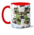 Caneca Azul Detalhes Personalizada Com 5 Foto - loja online