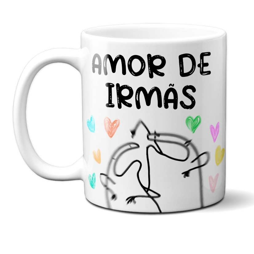 Caneca Flork Meme Personalizada Amor Entre Irmãs Presente