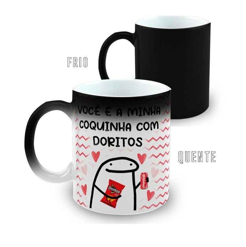 Caneca casal voce e meu refri com doritos flork