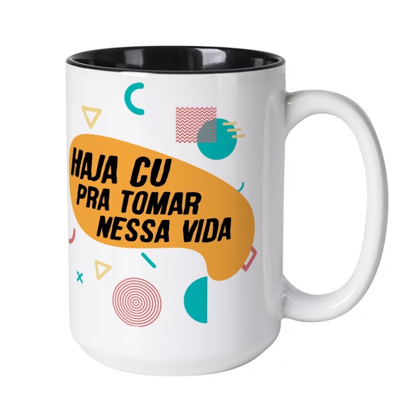 Caneca Haja Paciência - Vidro - Andressa Herrera - Camisetas e acessórios  divertidos