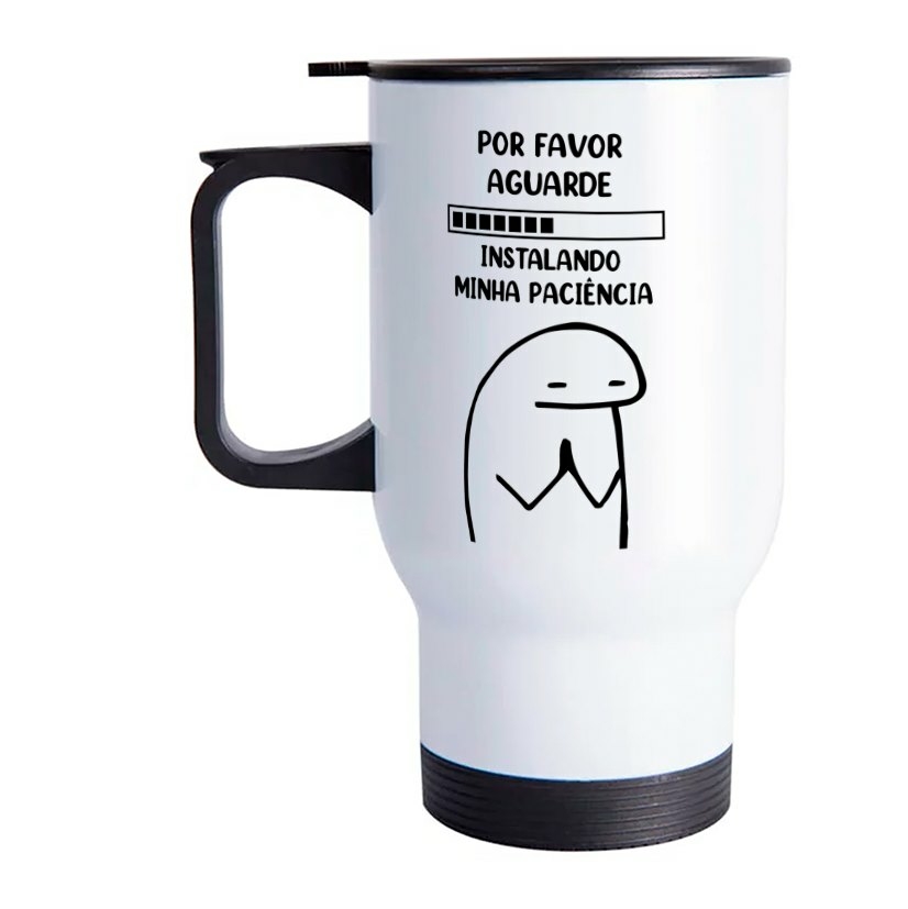 Caneca Flork Meme Instalando Minha Paciência - Xicara de Café