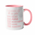 Caneca Rosa Personalizada Alça E Interior 325 Ml