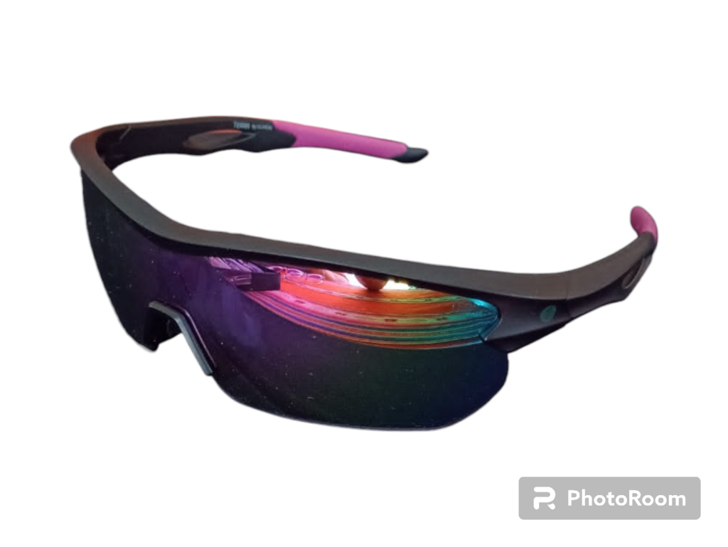 Anteojos Deportivos Clivion Terra Negro Mate y Rosa Rosa Polarizado