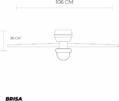 Ventilador de Techo Con Luz y 5 Aspas Reversibles | 42 Pulgadas (107 cm) en internet