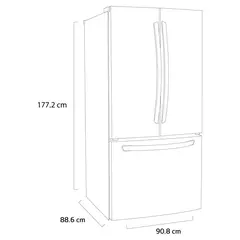 Imagen de Refrigerador Inverter Frost Free LG Acero Inoxidable Con Freezer