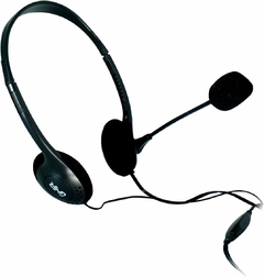 GHIA Diadema alambrica con micrófono. Ideal para Oficina, 2 Conectores 3.5mm, Control de Volumen, Color Negro. - comprar en línea
