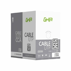 Imagen de BOBINA DE CABLE UTP CAT5E GHIA 24 AWG CERTIFICACION