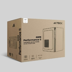 Imagen de Acteck Gabinete Micro Torre Performance II GI215 / MAX MB M-ATX Fuente ATX Plus 500w / 2xUSB 2.0 / Full Metalico + Frente Solido/Negro