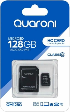 Tarjeta De Memoria Quaroni Microsd 128gb Clase10 C/adaptador - comprar en línea