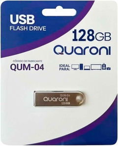 MEMORIA QUARONI 128GB USB METALICA USB 2.0 COMPATIBLE CON ANDROID / WINDOWS / MAC QUARONI QUM-04 - comprar en línea