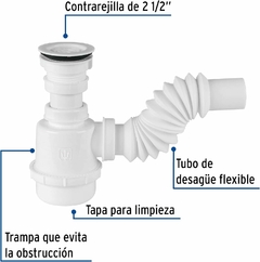 Céspol de bote p/fregadero c/contra Foset - comprar en línea