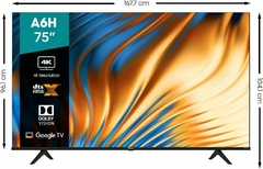 Hisense Pantalla 75" 4K Smart TV LED 75A6H Google TV - tienda en línea