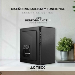 Acteck Gabinete Micro Torre Performance II GI215 / MAX MB M-ATX Fuente ATX Plus 500w / 2xUSB 2.0 / Full Metalico + Frente Solido/Negro - comprar en línea