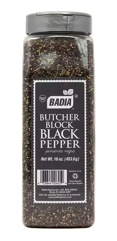 Pimienta Negra Molida Badia 453.6 Gr. Butcher Block