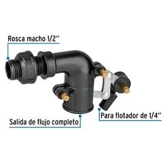 Válvula de POM, 1/2" para flotador, Foset - CM - Cancún | Entrega inmediata a domicilio y envíos a todo México