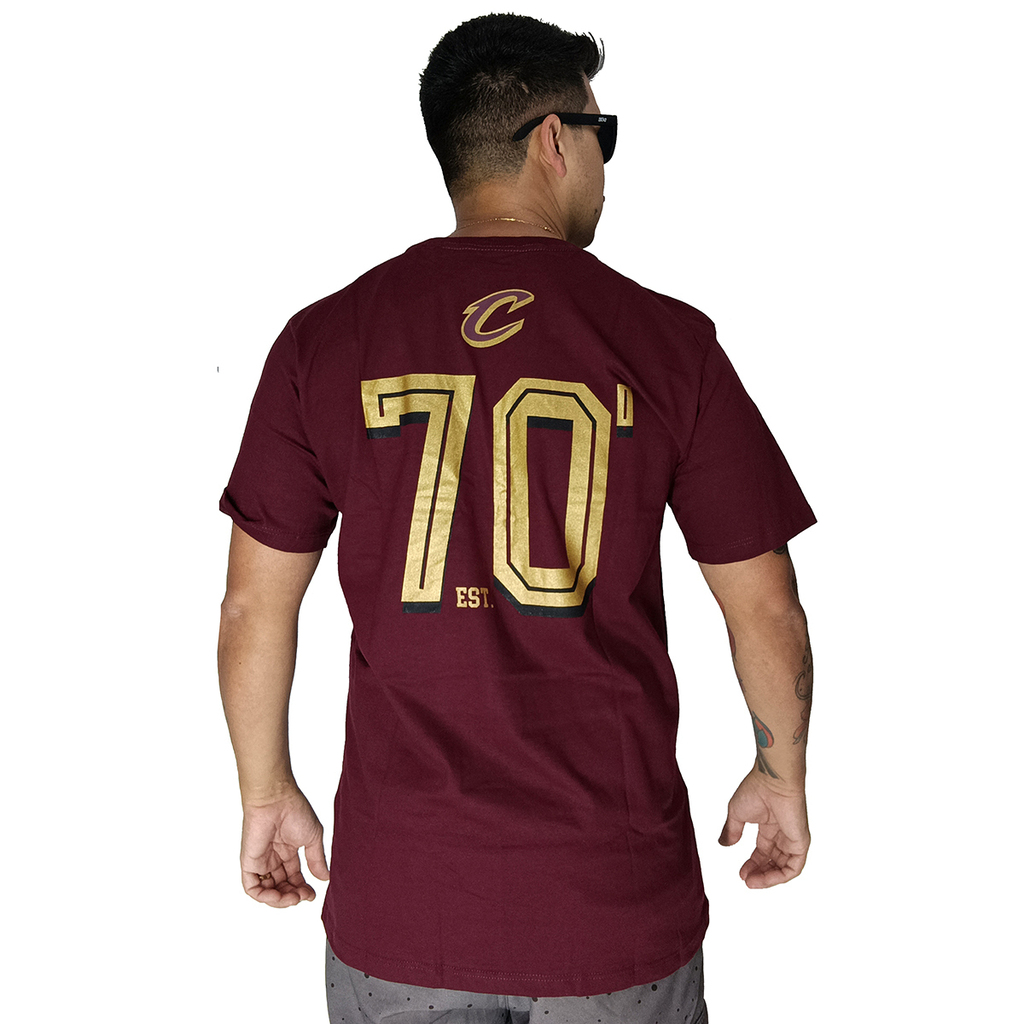 Camiseta NBA Cleveland Cavaliers Vinho Dourado NB743