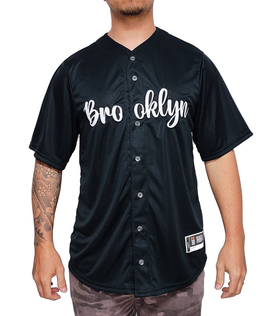 Camisa Baseball M10 Brooklyn 42 Preto Joker