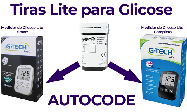 200 Tiras Reagentes Para Medição de Glicose G-TECH LITE