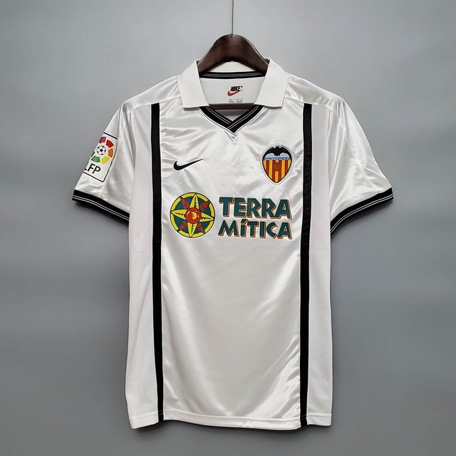 Camisa de Futebol Valencia Retrô 2001 Branca - Nike