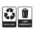 Kit Placa Sinalização Lixo Orgânico E Reciclável 15x20cm
