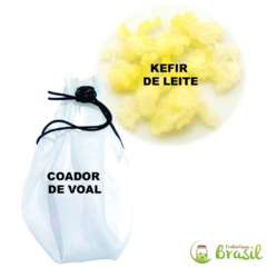 KEFIR DE LEITE + COADOR DE VOAL (Kombucha, Iogurtes, Suco Verde, Queijos, Coalhada)