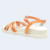 sandalia birken laranja metalizada verão moda bloguerinha passeio garota calor fresquinha estilosa arejada estilo menina jovem festa