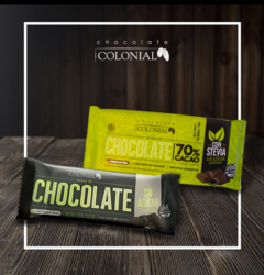 Chocolate Colonial Stevia 70% Cacao CAJA 10 TABLETAS X 100g Apto Keto - Colonial - en internet
