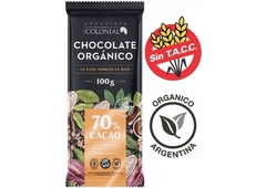 Chocolate Amargo Organico 70% Cacao Sin Tacc X 100g - Colonial -