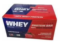 Barras Proteicas Por Caja (12u) Protein Bar Premium sabor FRAMBUESA - Mervick -