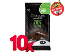 Chocolate Amargo 100% Vegetal 70% Cacao Caja 10 X 100g - Benot -