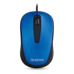 Mouse Quaroni Óptico MAQ02A, Alámbrico, USB, 1200DPI, Azul/Negro - comprar en línea