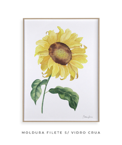 Quadro Decorativo Aquarela Girassol - loja online