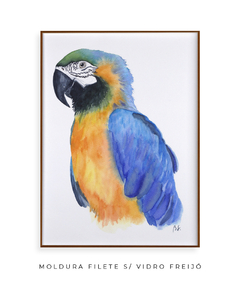 Quadro Decorativo Arara Amarela - Betania Sensini | Arte e Aquarela