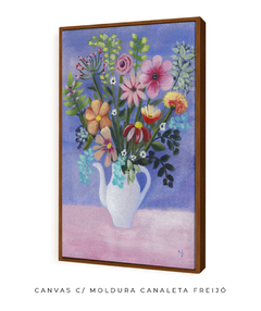 Quadro Decorativo Vaso de Flores Português - loja online