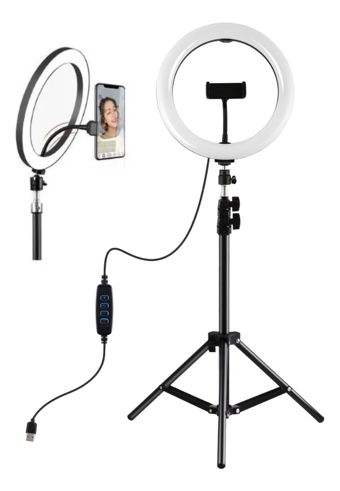 Aro Luz Led 32 Cm Tr pode 2mts Celular Selfie Profesional