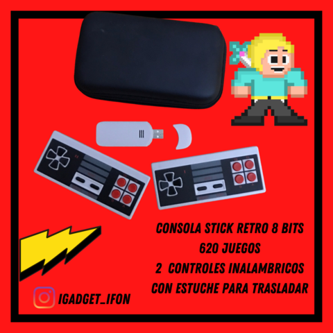 Consola Stick 620 juegos 2 mandos inalambricos