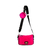 BANDOLERA ROMA DOBLE NYLON FUCSIA