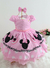 Vestido Minnie Rosa Infantil Festa Fantasia 1 ao 12 anos